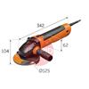 72250660240  FEIN CG 15-125 BL Premium 125mm 1050W Angle Grinder, with Standard Switch - 230v